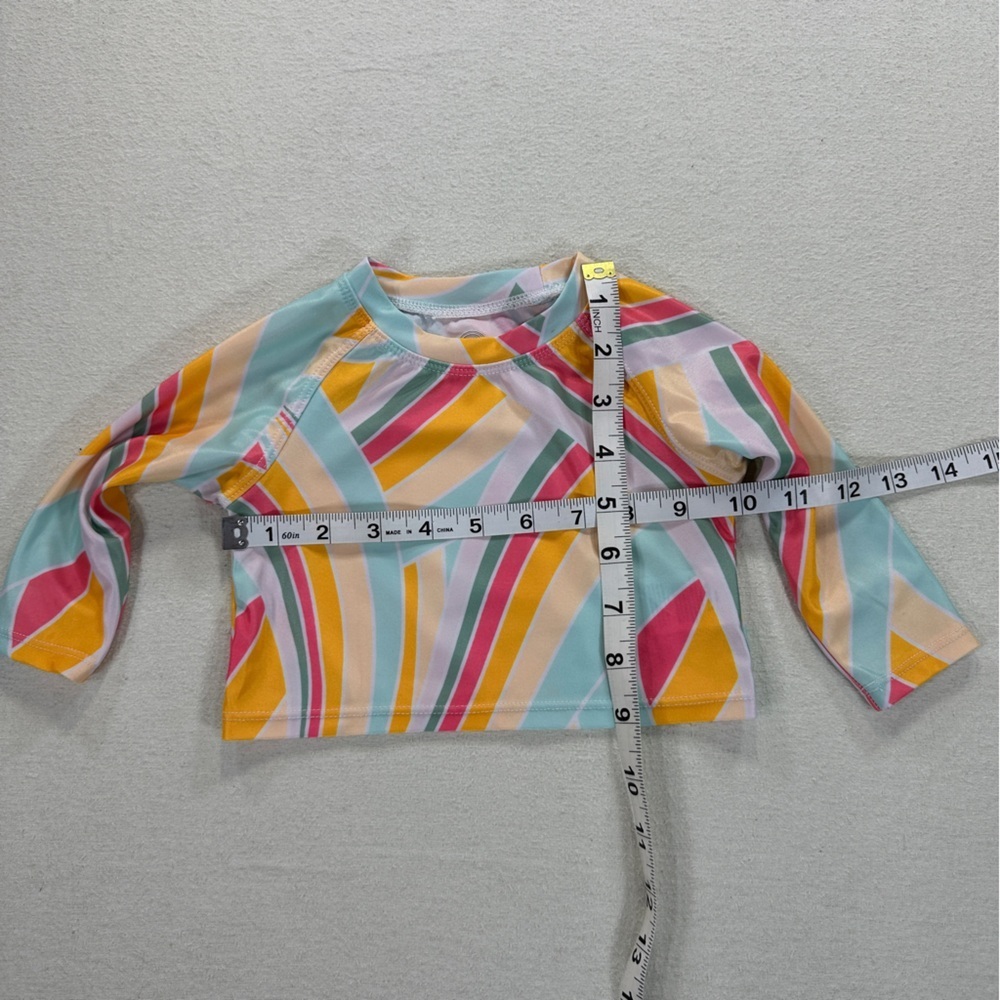 Wonder Nation Baby Multicolor Geometric Swim Rash Guard. Sz 3-6M - Picture 2 of 5